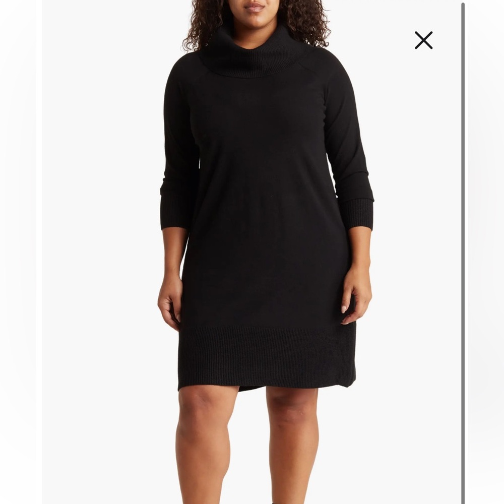 NWT Devotion by Cyrus Cowl Neck Long Sleeve Sweater Dress - Purple, Size 2X